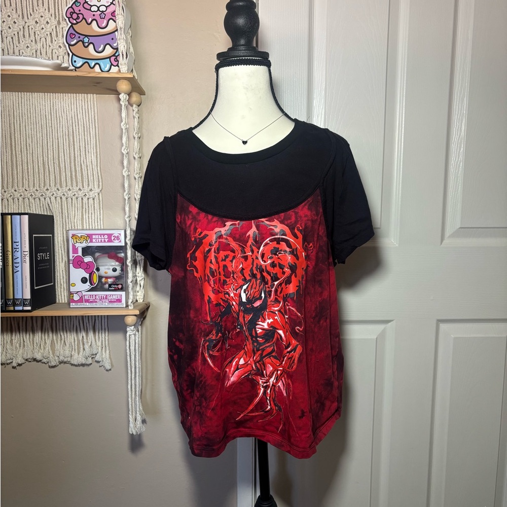 Her Universe Black and Red Graphic Carnage Tee